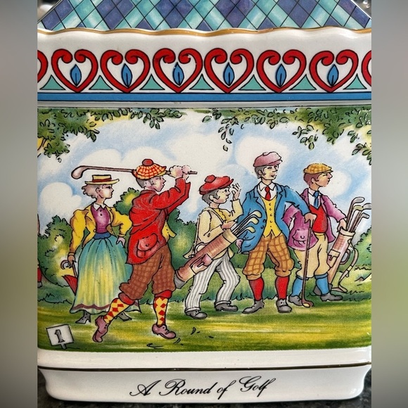 ❤️🫖 Sadler vintage porcelain teapot “A Round of Golf” in excellent condition! - Picture 2 of 8